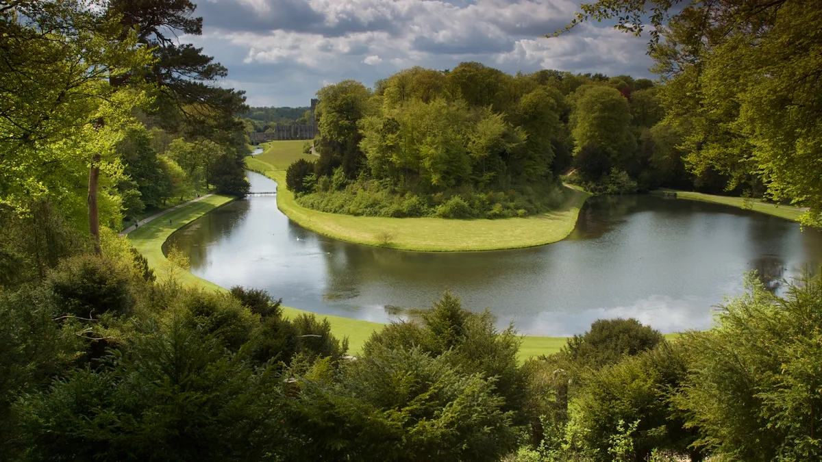 Studley Royal Park including the Ruins of Fountains Abbey in United Kingdom