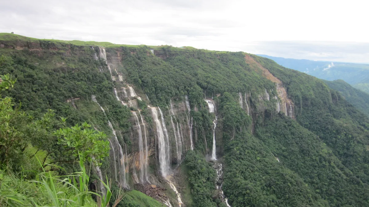 Nohsngithiang Falls in India