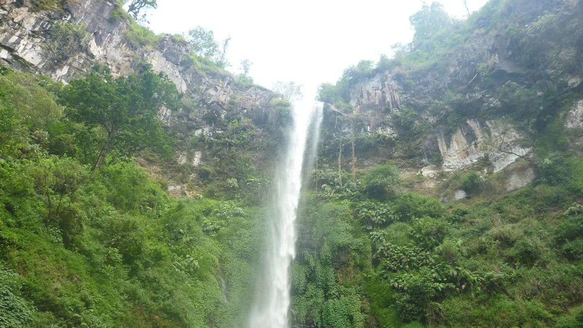 Coban Rondo Waterfall in Indonesia